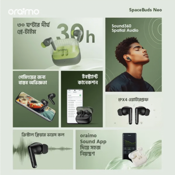 oraimo SpaceBuds Neo True Wireless Spatial Earbuds Model: OTW-323 - Image 3