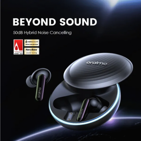 oraimo SpaceBuds 50dB ANC Noise Cancelling Earbuds with Personalized Voice Prompt and Lighting Model: OTW-630 - Image 10