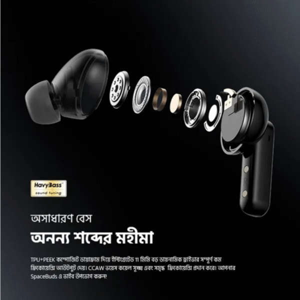 oraimo SpaceBuds 50dB ANC Noise Cancelling Earbuds with Personalized Voice Prompt and Lighting Model: OTW-630 - Image 6