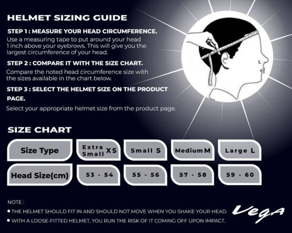 VEGA Bolt Motorbike Helmet  (Black) - Image 3