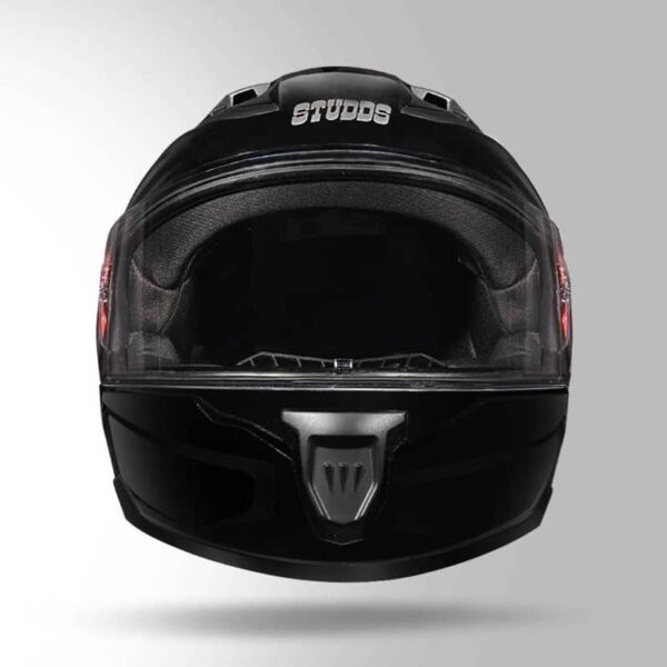 STUDDS Raider Super Glossy Full Face 600mm Motorbike Helmet  (Black) - Image 2