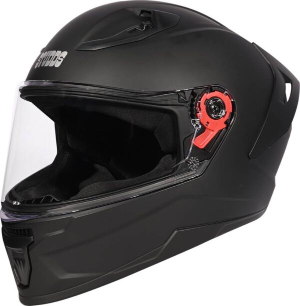 STUDDS Raider Super ISI Certified Full Face Helmet with Spoiler and Clear Visior Motorbike Helmet  (MATT BLACK)