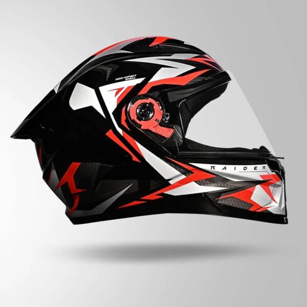 STUDDS Raider Skulpt D1 isi Certified Full Face 580mm Motorbike Helmet  (Glossy Black N2 Red) - Image 2