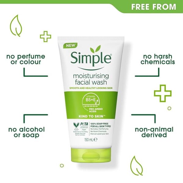 Simple Kind to Skin Moisturising Facial Wash (150ml) - Image 6