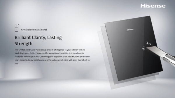 HISENSE 270L BMF INVERTER GLASS DOOR WITH DISPENSER REFRIGERATOR RB1G266NM PREMIUM BLACK - Image 6