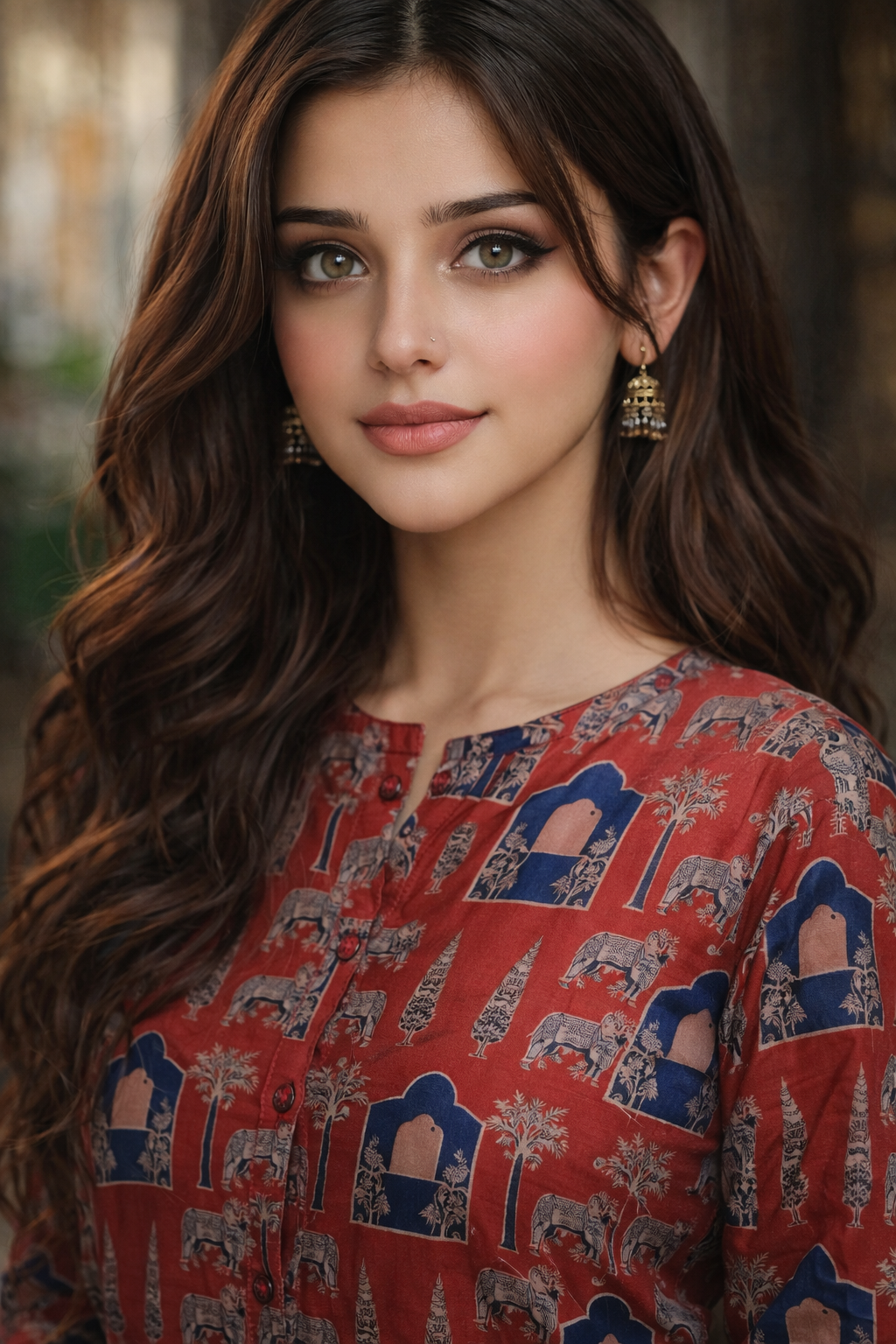 Women’s Cotton Blend Floral Kurta With Pant - Image 2